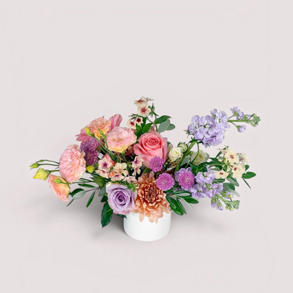 Small vase arrangement of summer flowers from top florist in Minneapolis for delivery in Golden Valley, Eden Prairie, Richfield, and Bloomington.
