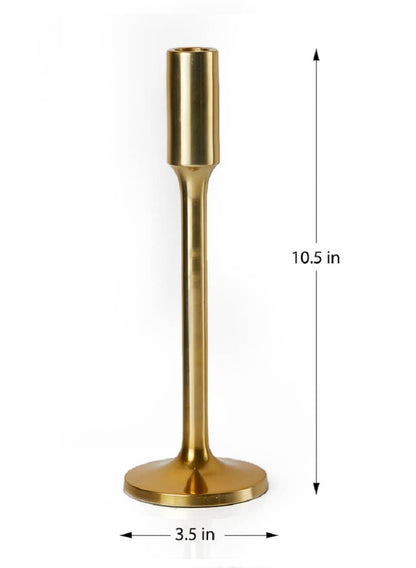 Alsace Shiny Gold Taper 10 ½in Candlestick