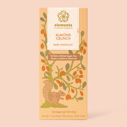 Almond Crunch 75% Dark Chocolate Bar