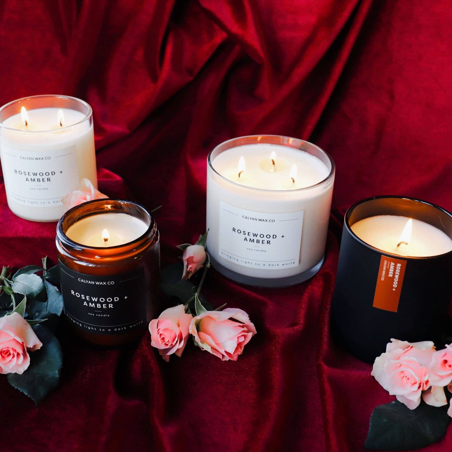 Rosewood + Amber 8.8oz Soy Candle
