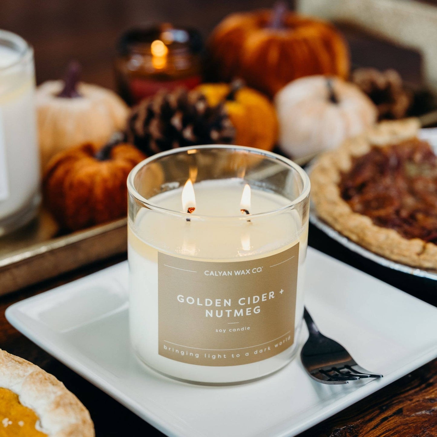 Golden Cider + Nutmeg 8.8oz Soy Candle