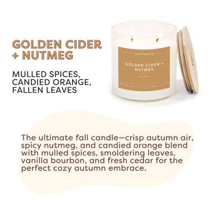 Golden Cider + Nutmeg 8.8oz Soy Candle