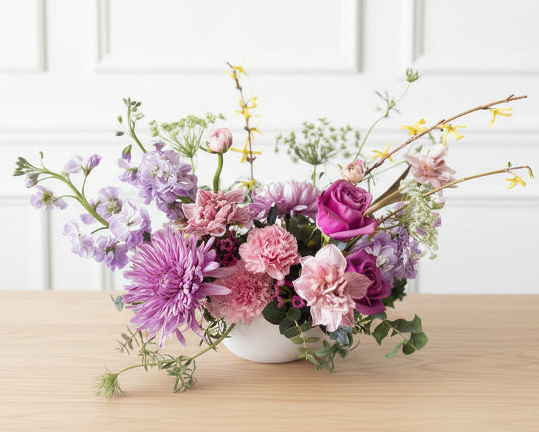 easter spring flowers centerpiece arrangement