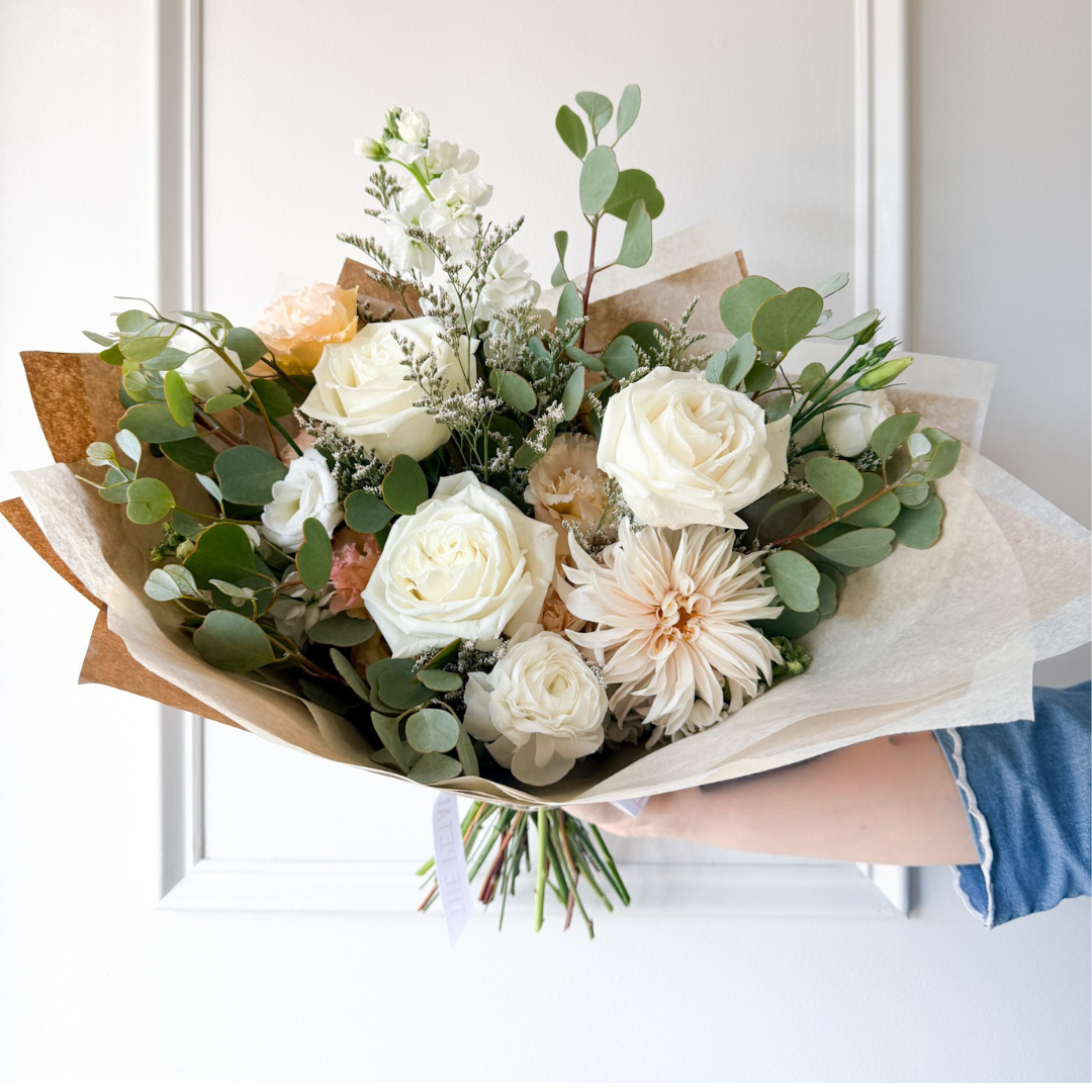 Garden-style Signature hand-tied bouquet with seasonal blooms in elegant arrangement, Minneapolis delivery