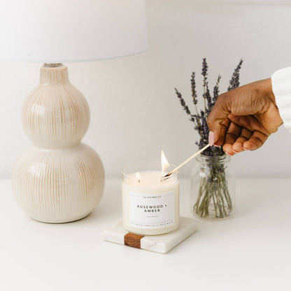 Rosewood + Amber 8.8oz Soy Candle