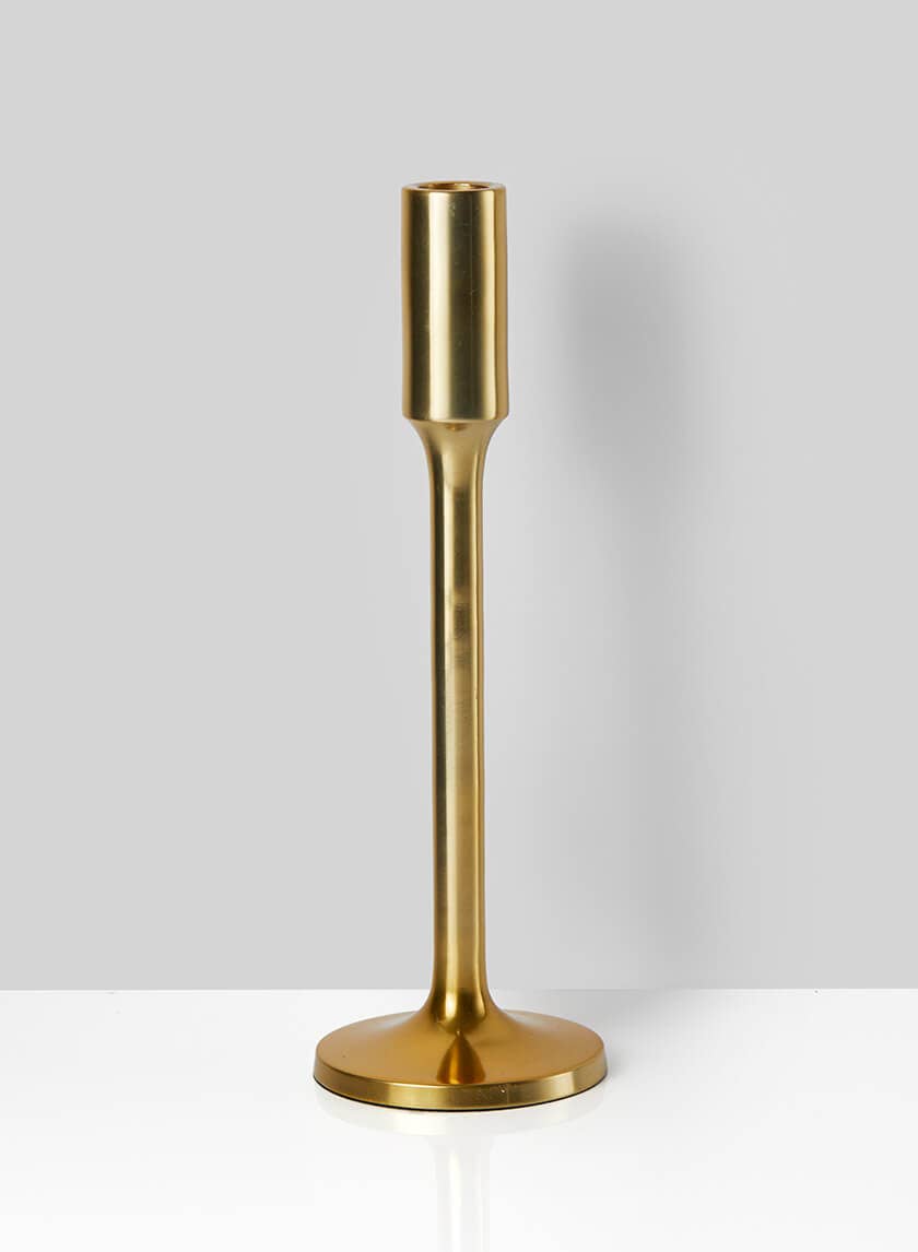 Alsace Shiny Gold Taper 10 ½in Candlestick