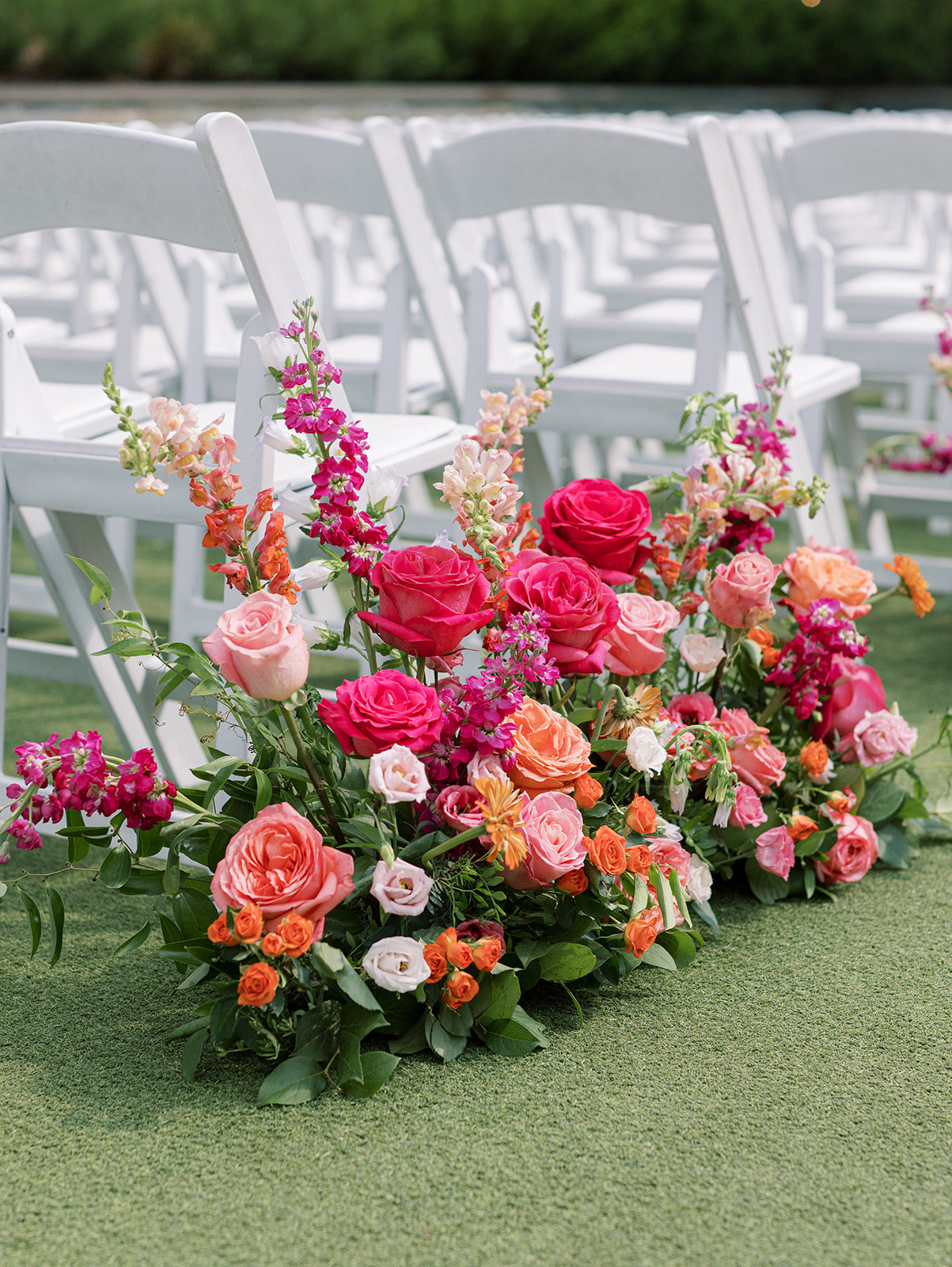 Summer floral aisle spray colorful. Top Minneapolis Wedding florist