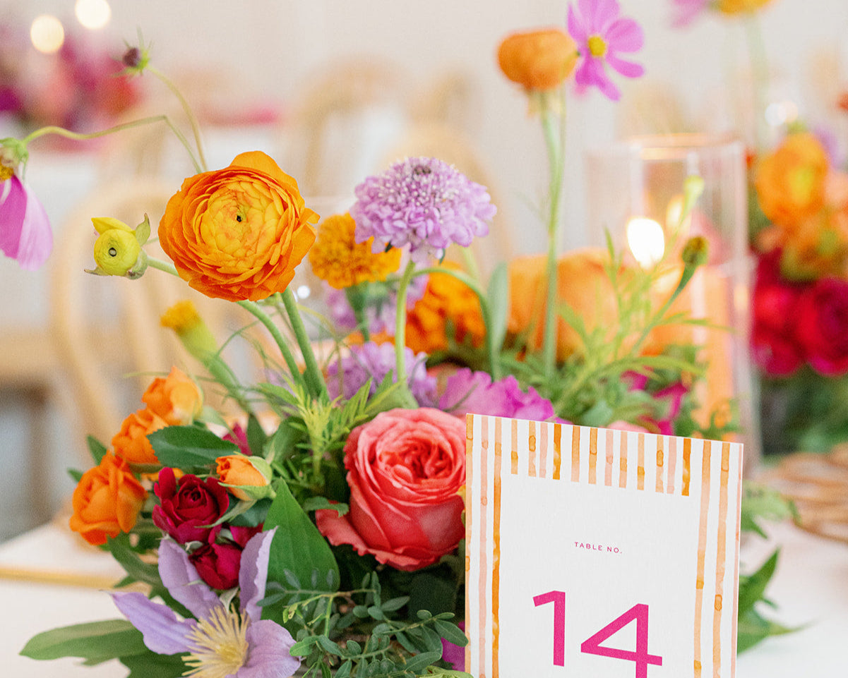 colorful garden style centerpiece by the best florist in minneapolis minnesota The Petal