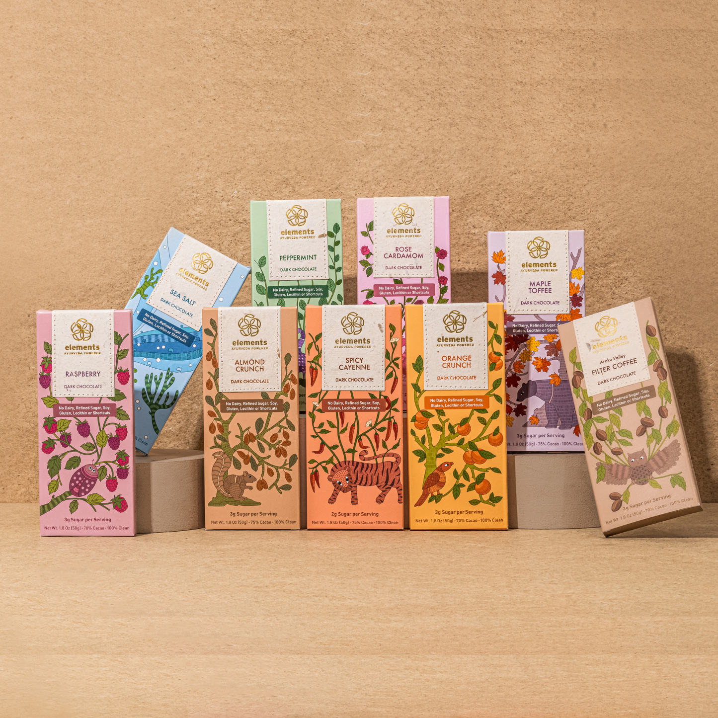Almond Crunch 75% Dark Chocolate Bar