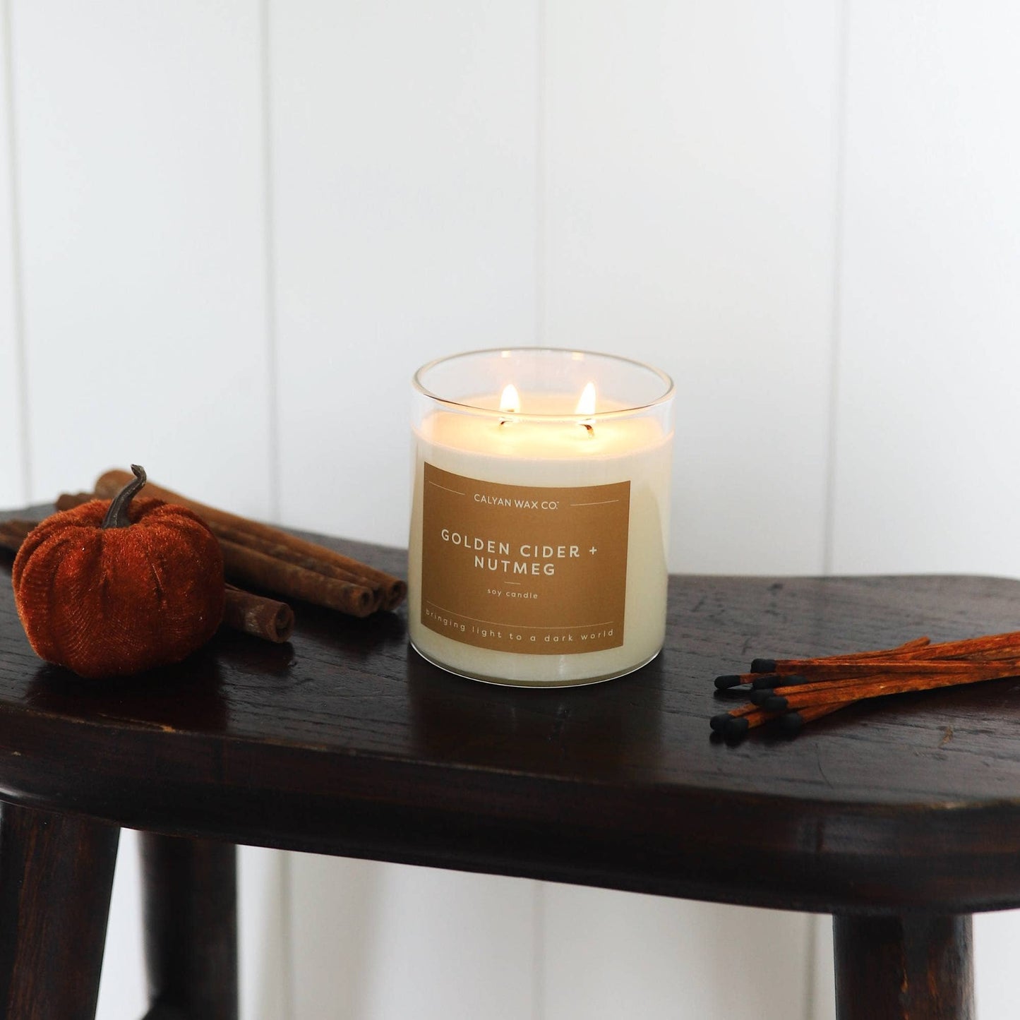 Golden Cider + Nutmeg 8.8oz Soy Candle