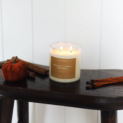 Golden Cider + Nutmeg 8.8oz Soy Candle