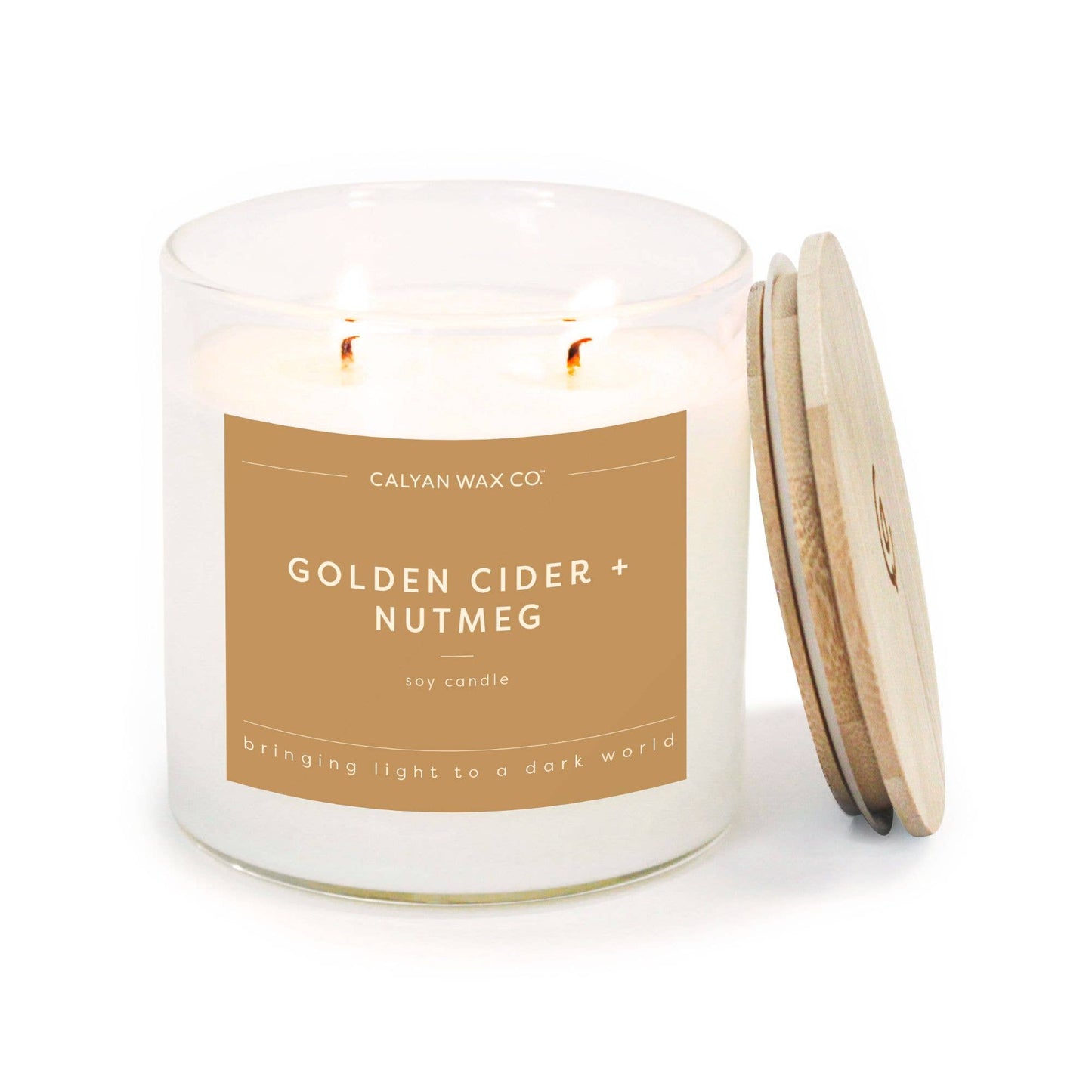 Calyan wax co golden cider nutmeg candle